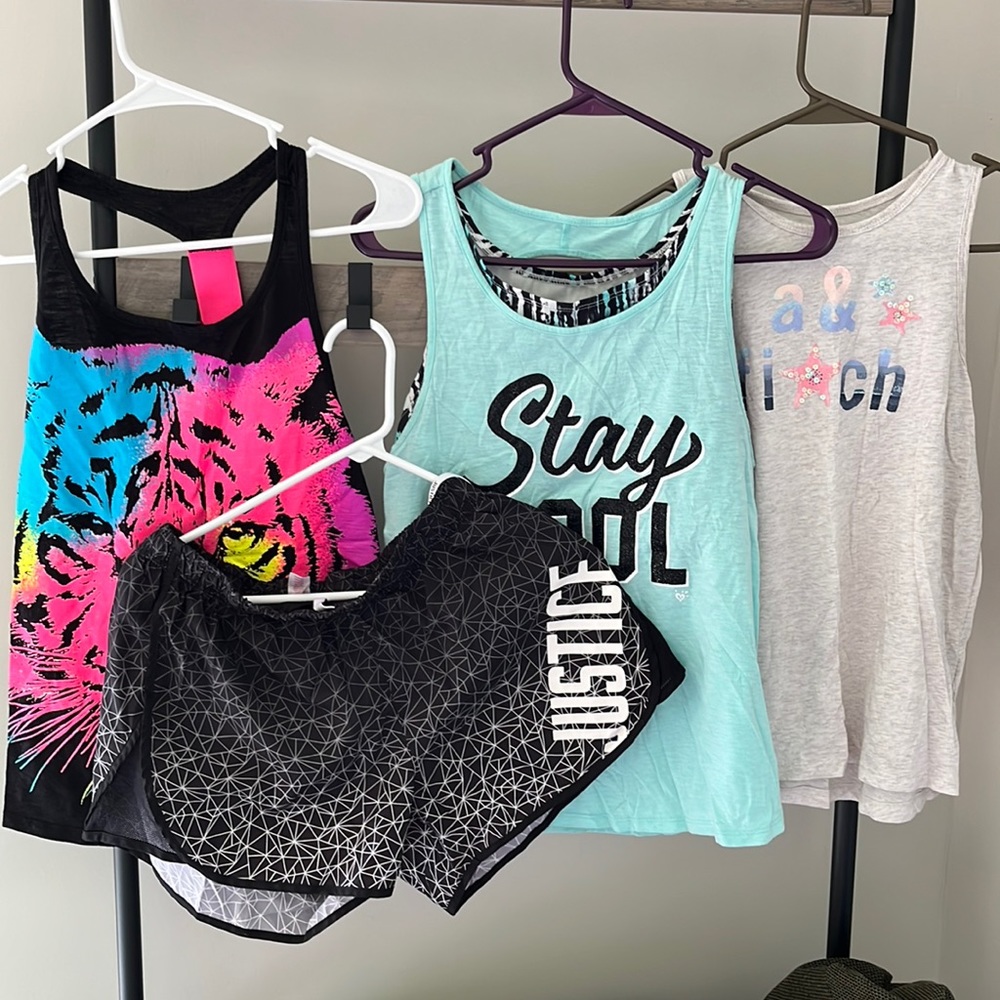 Justice 18/20 Girls Summer Lot with bonus A&F Tank